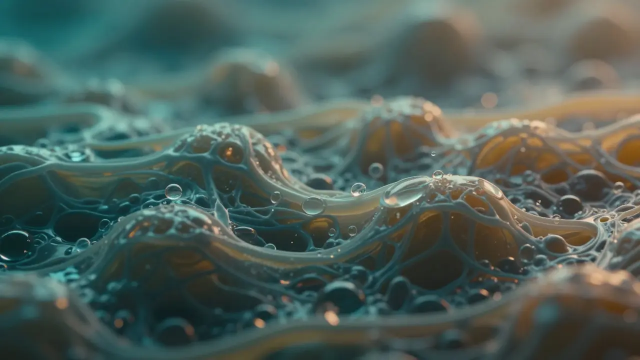 Visualisation abstraite de l'hydratation profonde des tissus corporels