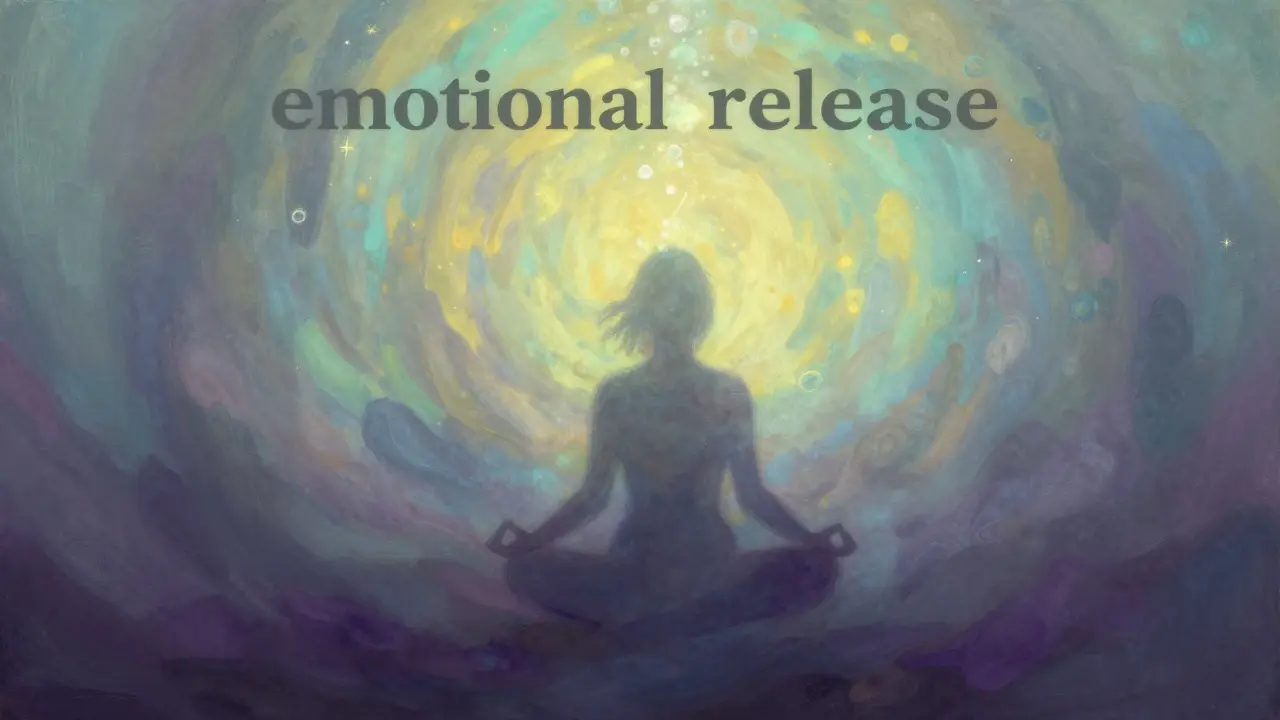 Illustration abstraite de la libération émotionnelle et de la sérénité mentale.