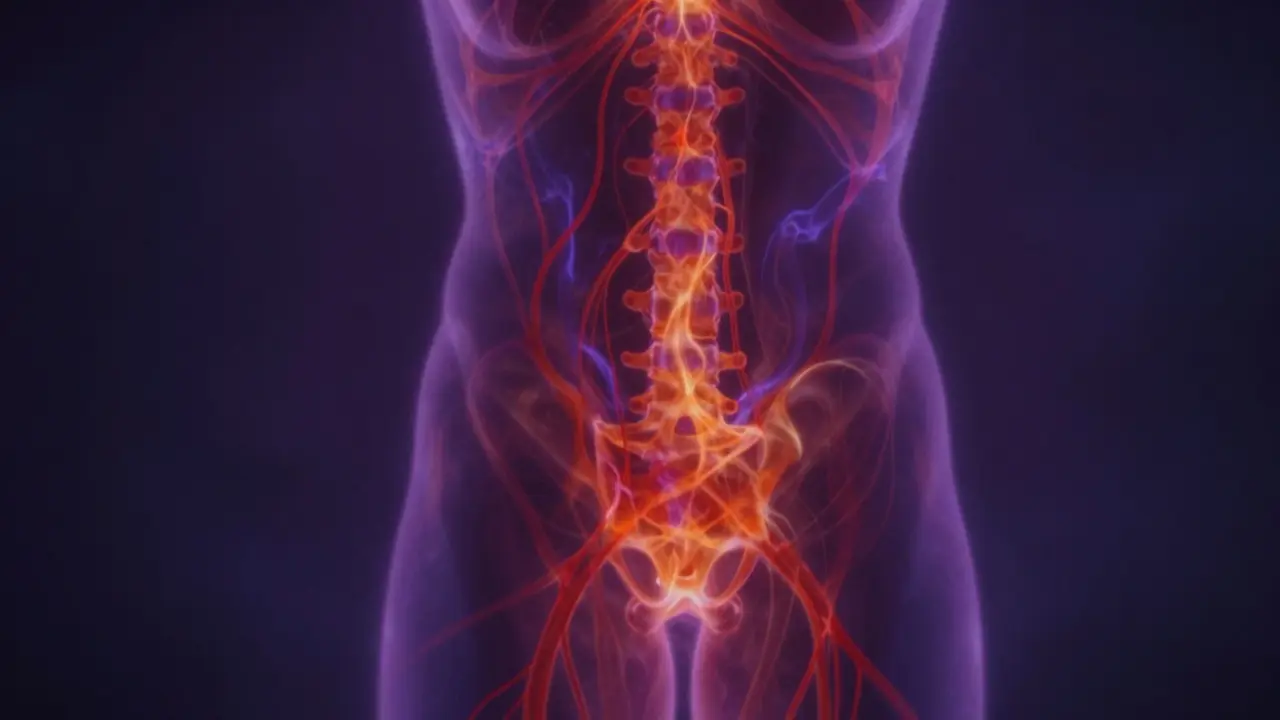 Illustration abstraite du flux d'énergie Kundalini dans le corps humain