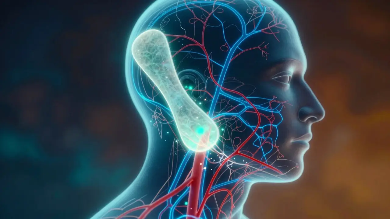 Illustration abstraite du système lymphatique et circulation sanguine