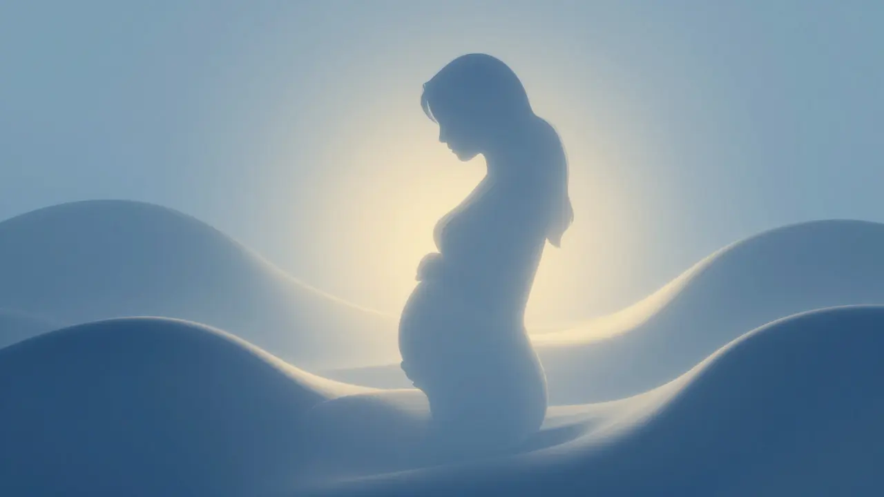 Illustration abstraite du bien-être émotionnel pendant la grossesse