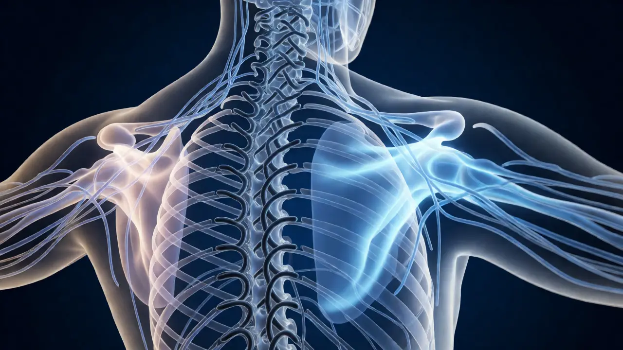 Visualisation artistique de la détente neurologique et de la libération des tensions musculaires chroniques